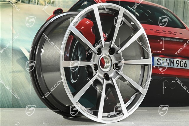 20" Felgensatz Carrera Classic, 8J x 20 ET57 + 10J x 20 ET45, Titan dunkel