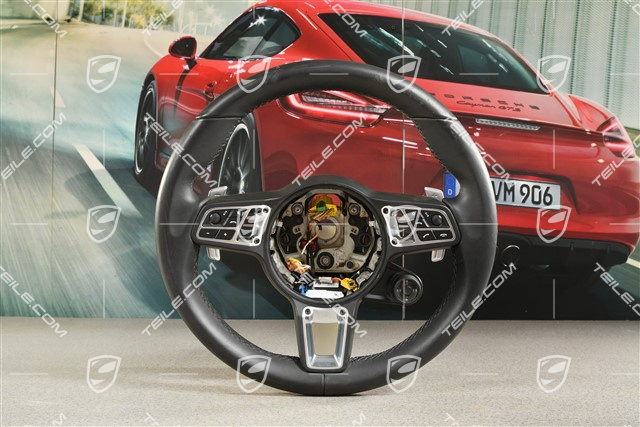 Multifunction steering wheel, Sport Chrono, Heated, Leather, Black