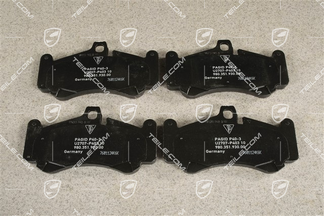 Brake pad repair set, PCCB ceramic brake, GT2/GT3/GT