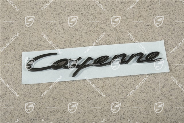 Schriftzug / Abzeichen / Emblem Aufkleber CAYENNE Seidenglanz Schwarz