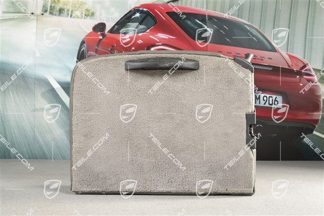 Back seat backrest, Draped leather, graphite grey, Coupe, R