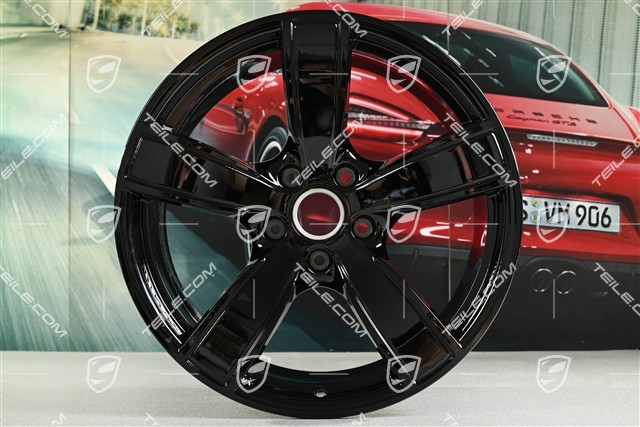20" Felgensatz Carrera Sport, 8,5J x 20 ET57 + 10,5J x 20 ET51, schwarz hochglanz