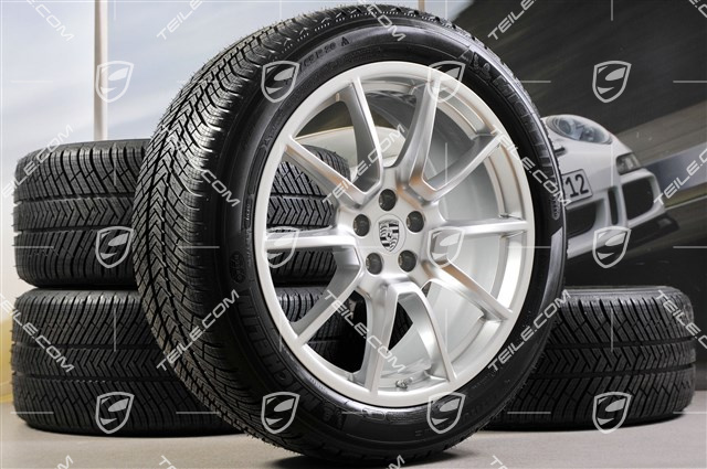 20" "Macan SportDesign" koła zimowe, komplet, felgi 9J x 20 ET26 + 10J x 20 ET19, opony zimowe Michelin Latitude Alpin 2 265/45 R 20 + 295/40 R 20, z czujnikami ciśnienia RDK