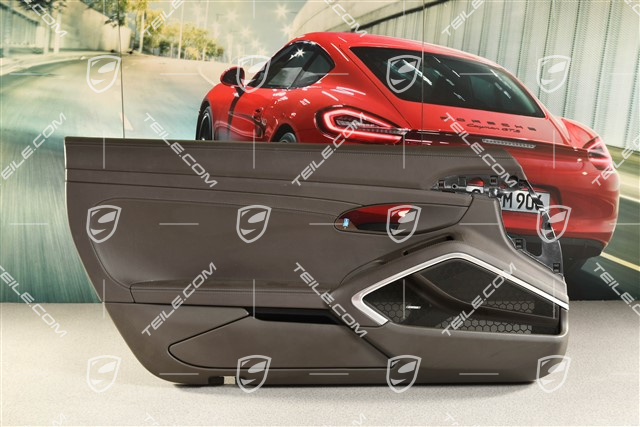 Tapicerka drzwi skórzana, szara, Bose, L