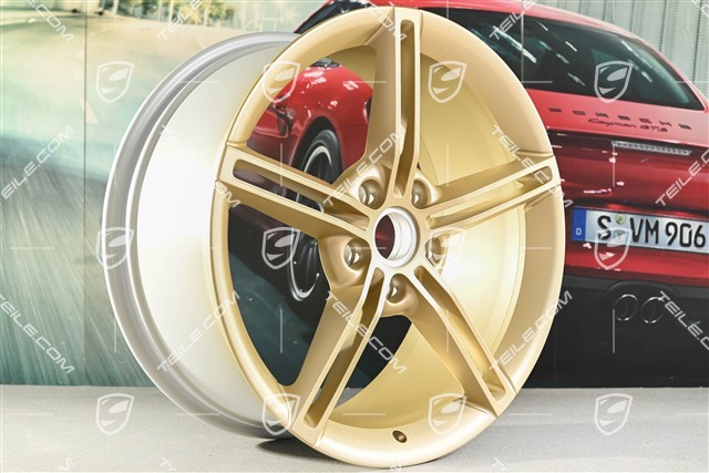 21" Wheel rim set Mission E Design, 9,5J x 21 ET60 + 11,5J x 21 ET66, aurum satin matt