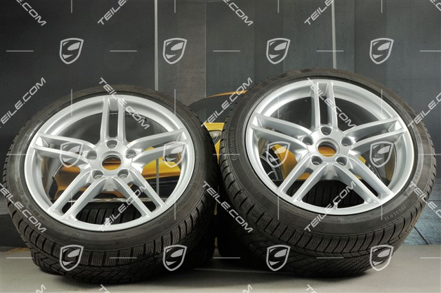 19-inch Carrera winter wheel set, 8,5J x 19 ET54 + 11J x 19 ET69 + NEW Continental winter tyres 235/40 R19 + 285/35 R19, without TPMS
