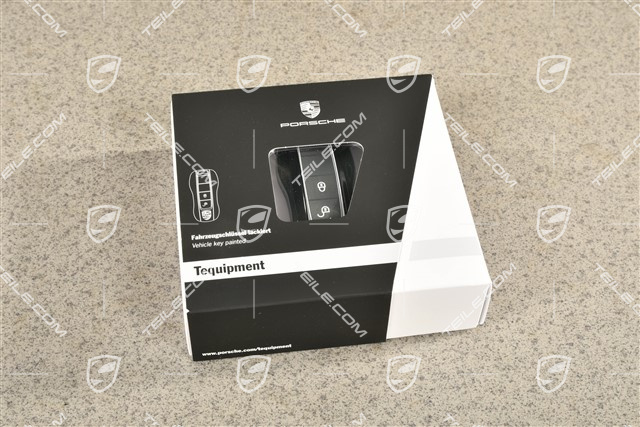 Vehicle key side faces / Key cap, Painted / lacquered Jet Black metallic