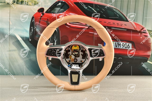 Multifunction steering wheel, PDK, Luxor Beige