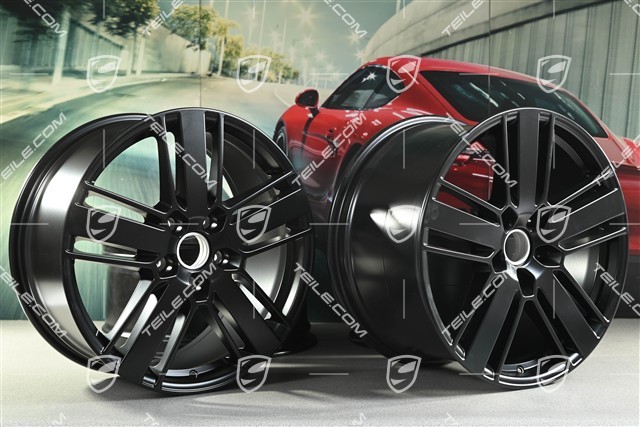 20" Felgensatz Panamera Design 2, 9,5J x 20 ET71 + 11,5J x 20 ET68, schwarz seidenmatt