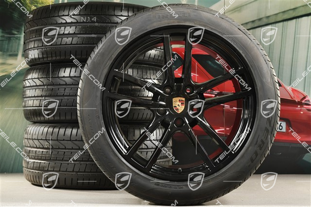 20" koła letnie Cayenne Coupé Sport, komplet, felgi 9J x 20 ET50 + 10,5J x 20 ET55 + NOWE opony letnie Pirelli P Zero 275/45 R20 + 305/40 R20, z czujnikami ciśnienia