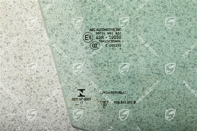 Szyba drzwi przednich, zielona, R