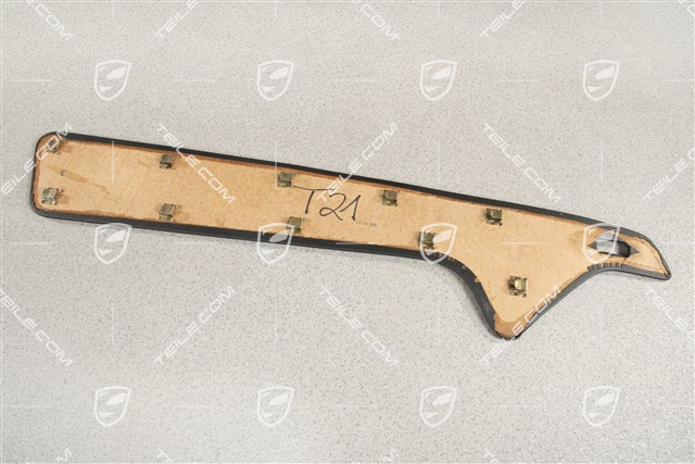 Türverkleidung, Abdeckblende, Kunstleder, Schwarz, R