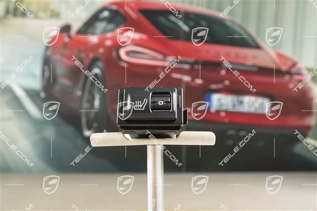 Seat heater switch, black matte, L