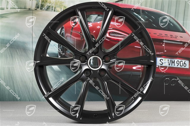 22-inch wheel rim set, BBS, 10J x 22 ET48 + 11,5J x 22 ET61, in blacksatin-mat