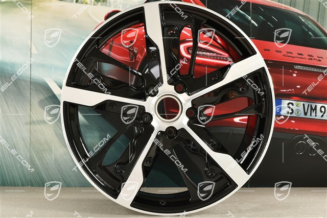 21" Felga Taycan Exclusive Design, 9,5J x 21 ET60, wersja Carbon (nie zawiera osłon karbonowych), przednia, R