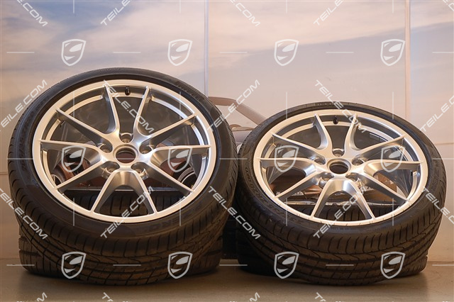 20" Komplet kół letnich Carrera S (III), 8J x 20 ET57 + 9,5J x 20 ET45 + NOWE opony letnie Pirelli 235/35 ZR20 + 265/35 ZR20