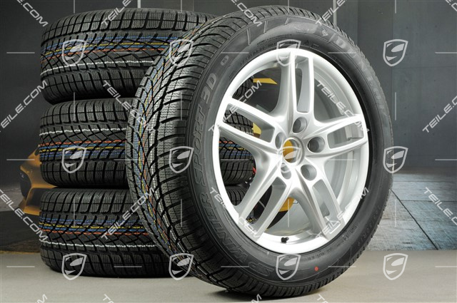19" Cayenne Turbo Winterräder Satz, Felgen 8,5 J x 19 ET 59 + NEUE Dunlop Winterreifen 265/50 R 19 110V XL M+S, ohne RDK