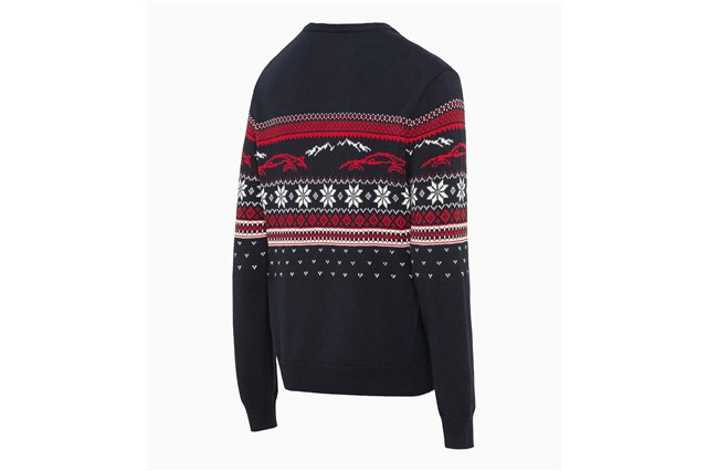 Sweter z dzianiny – Christmas / Boże Narodzenie, granatowy, rozmiar M