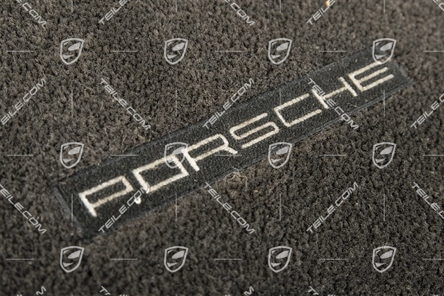 Komplet dywaników podłogowych, czarny