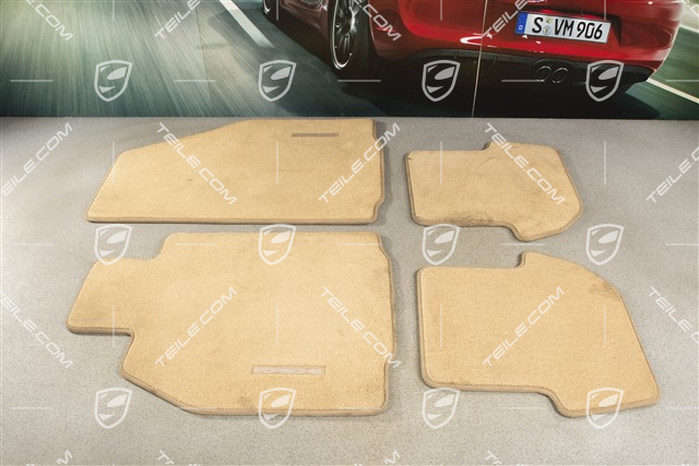 Dywaniki, komplet 4-części,  (nie do cabrio z BOSE), beżowe (Sandbeige)