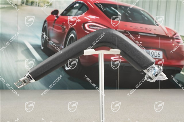 Grab handle centre console, Leather, Black, R