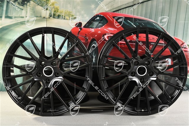 22" Felgensatz RS Spyder, 10J x 22 ET48 + 11,5J x 22 ET52, Schwarz-Seidenmatt