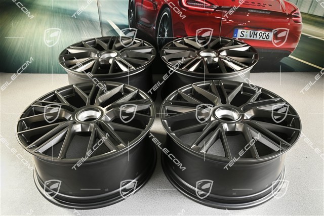 21" Panamera Turbo S Felgensatz, Zentralverschluss, 9,5J x 21 ET71 + 10,5J x 21 ET71, Turbonite