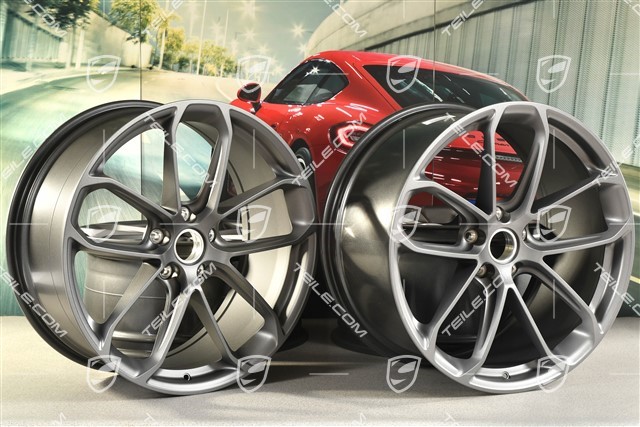 22" felgi GT, komplet, 10J x 22 ET48 + 11,5J x 22 ET52, Vesuvgrau