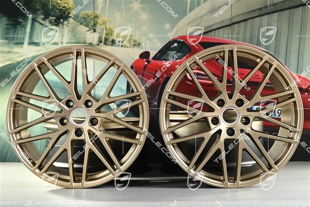 21-inch wheel rim set Cayenne RS Spyder Design, 11J x 21 ET58 + 9,5J x 21 ET46, neodyme