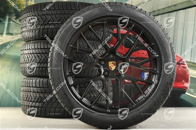 20-inch winter wheels set RS SPYDER, rims 9J x 20 ET26 + 10J x 20 ET19 + NEW Pirelli winter tyres 265/45 R20 + 295/40 R20, satin black, with TPMS