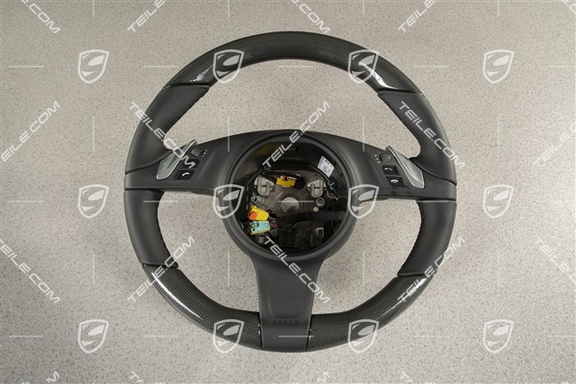 Lenkrad / Multifunktionslenkrad, PDK, beheizbar, CARBON, Schwarz