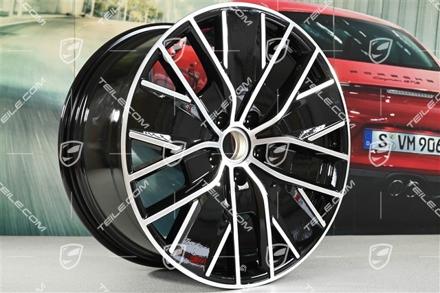 21" Felge "Macan Design", 10,5J x 21 ET 47, schwarz hochglanz