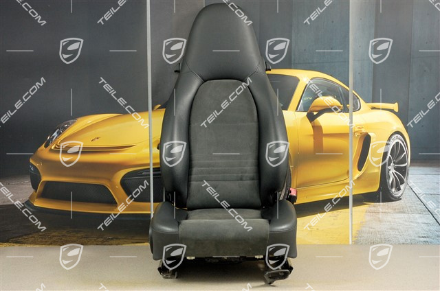 Seat, manual adjustable, heating, Leatherette/Alcantara, Black, damage, R