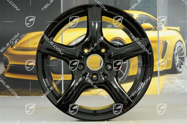 18" Panamera Felgensatz, 8J x 18 ET59 + 9J x 18 ET53, schwarz hochglanz