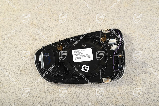 Türspiegel - Spiegelglas, konvex, Spurwechselassistent, Abblendbar, R