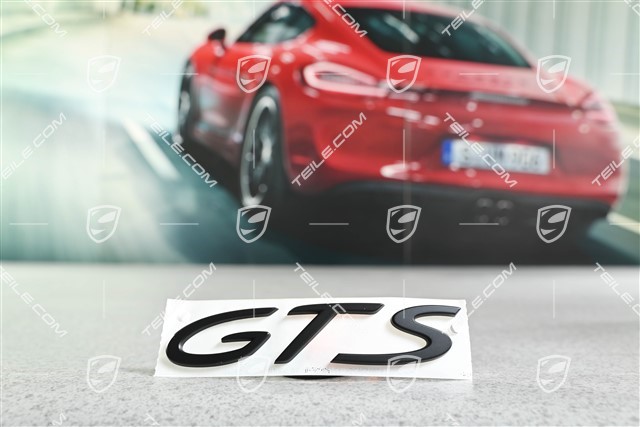 Badge / Emblem "GTS", Black matte