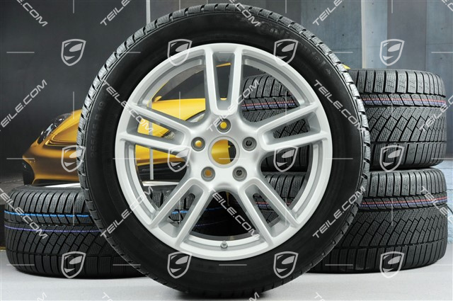 19" Koła zimowe, komplet "Panamera", felgi 9J x 19 ET64 + 10,5 J x 19 ET62 + NOWE opony zimowe Continental ContiWinterContact PS830 P 265/45 R19 + 295/40 R19