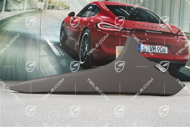 Centre console cover, Leather, Lateral, Espresso, R