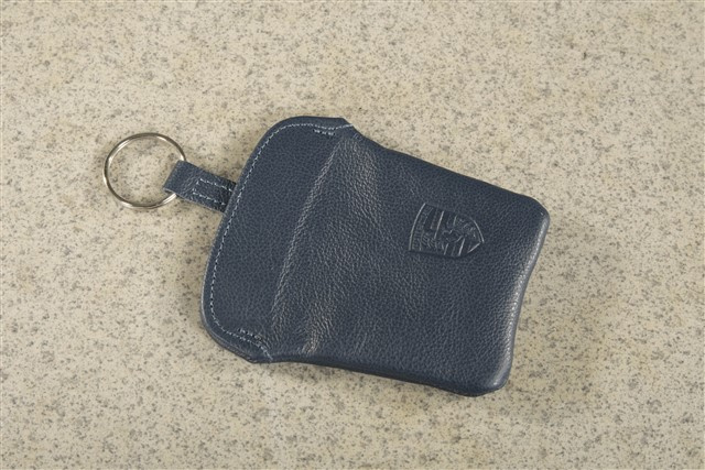 Key Case / Key pouch, Marine Blue, leather, Porsche 911 70's to 90's
