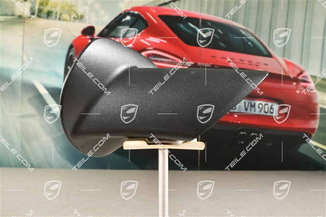 Osłona ramienia lusterka zewnętrznego, czarna satyna, RHD, R