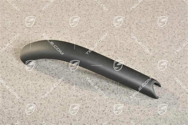 Blende / Handbremshebel Abdeckung, Leder schwarz