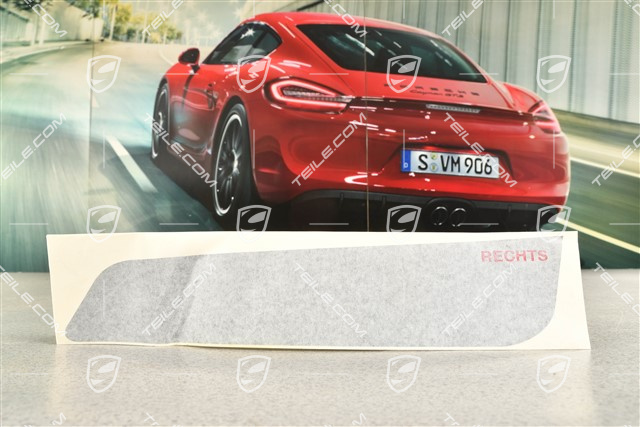 GT3 Nakjlejka ozdobna boczna zderzaka tylnego, czarna, R