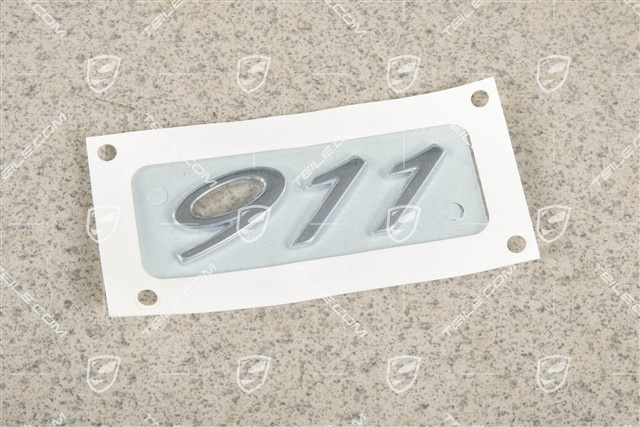Schriftzug "911", Verchromt