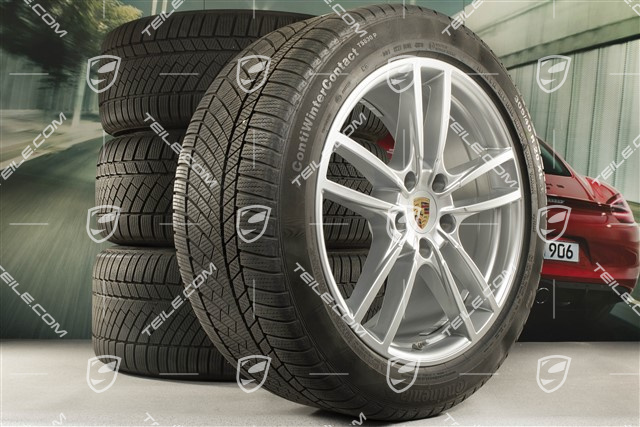 20" koła zimowe Cayenne Sport, komplet, felgi 9J x 20 ET50 + 10,5J x 20 ET64 + opony zimowe Continental 275/45 R20 + 305/40 R20, z czujnikami ciśnienia