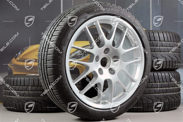 20" Komplet kół zimowych RS Spyder, felgi 9,5J x 20 ET65 + 10,5J x 20 ET65 + opony zimowe Pirelli 255/40 R20 + 285/35 R20, z czujnikami ciśnienia