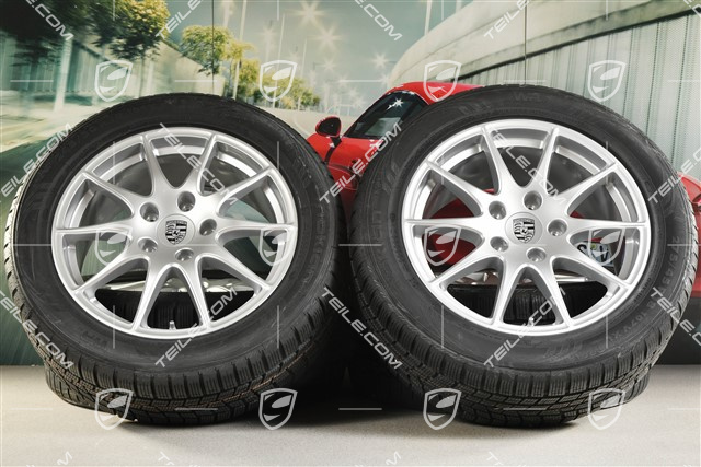 18" Panamera S, Winterräder Satz, 8J x 18 ET 59 + 9J x 18 ET 53 + Nokian Winterreifen 245/50 R18 + 275/45 R18, mit RDK-Sensoren