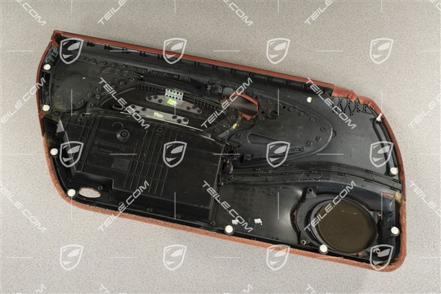 Tapicerka drzwi z blendą airbaga, Sound pakiet Bose, skóra, Boxster red, L