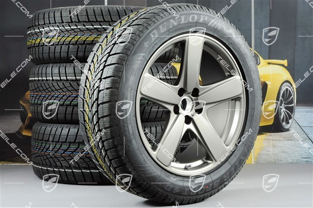 19-inch "Sport Classic" winter wheels set, rims 8J x 19 ET21 + 9J x 19 ET21 + NEW Dunlop winter tyres 235/55 R19 + 255/50 R19, platinum, with TPMS