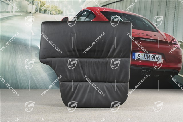 Back seat lower / cushion, Coupe/Targa, draped leather, black, L