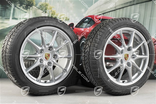 17" Winterräder Satz Carrera II, Felgen 7Jx 17 ET50 + 9J x 17 ET55 + NEUE Winterreifen 205/50 R17 + 255/40 R17